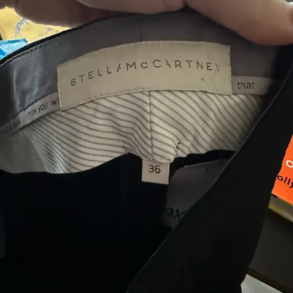 Stella McCartney Black Linen Straight Leg Trousers Size 36 - Picture 3 of 9